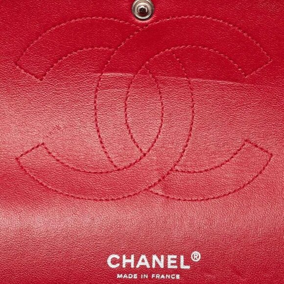 Chanel Red Quilted Patent Leather Classic Maxi Double Flap Bag - Picture 3 of 10